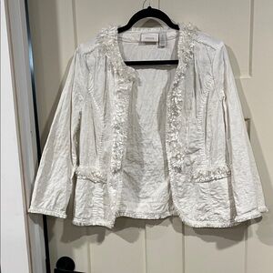 Chico's White Textured Blazer